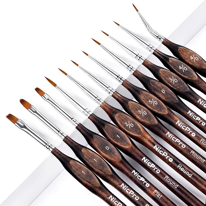 Nicpro Miniature Paint Brushes by Nicpro