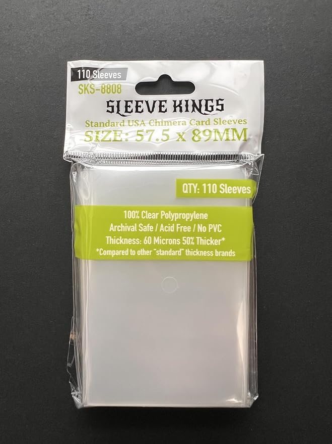 Sleeve Kings USA Chimera Card Sleeves 57.5x89mm – 60 Micron Thick, 110 Per Pack - Image 3