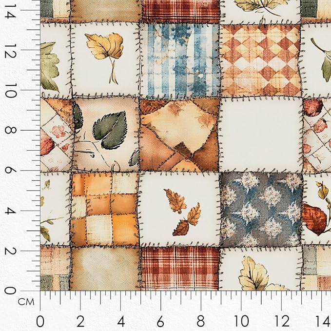 Patchwork Acorn Autumn Cotton Fabric Panel – 6 Designs + Bonus Sheet 29.5×19.6 - Image 8