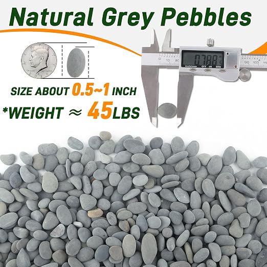 Quibbay 5 lbs Mexican Beach Pebbles, 0.4-1 Inch Natural River Rocks - Image 3