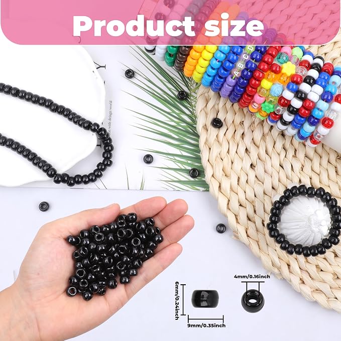 Black Pony Beads Bulk - Image 2