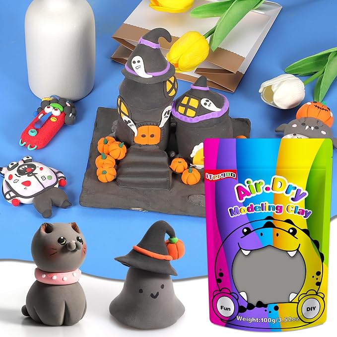 ifergoo Gray Air Dry Clay, DIY Creative Modeling Clay - Image 4