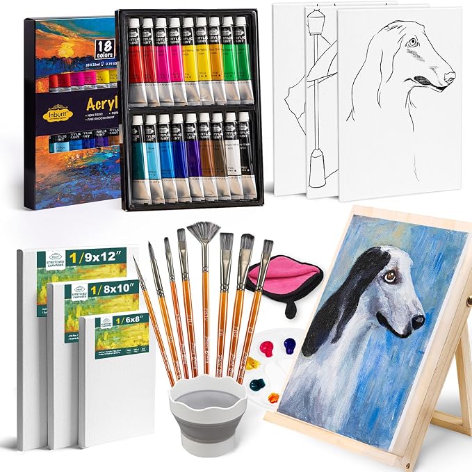 Inburit Art Acrylic Paint Set for Adults & Kids by Inburit