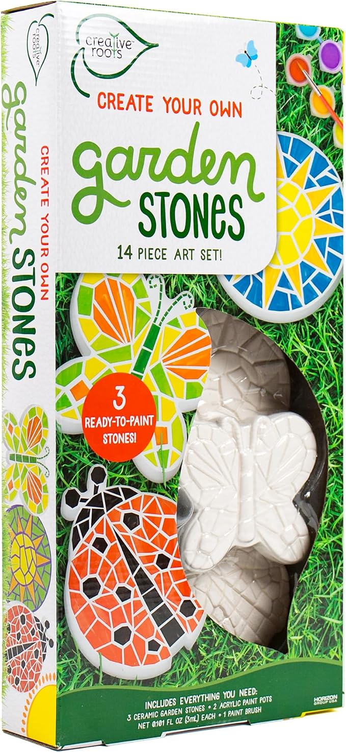 Creative Roots Paint Your Own Butterfly, Ladybug & Sun Stepping Stone by - Image 6