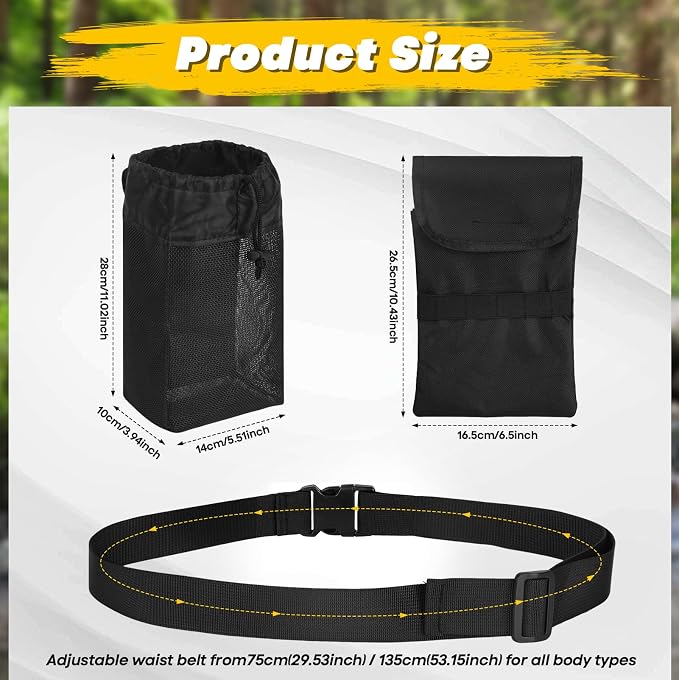 Rock Collecting Bag, Adjustable Rock Waist Bags - Image 7