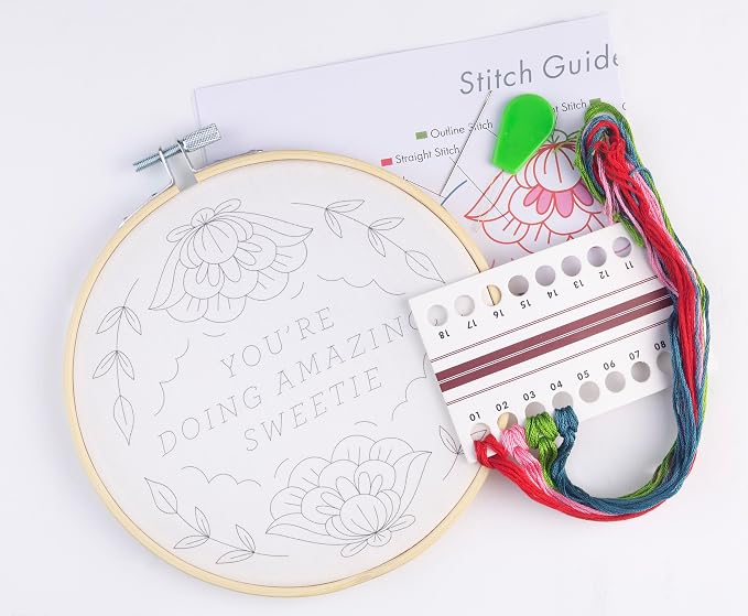 FUNATIC You're Doing Amazing Sweetie Embroidery Kit | Beginner Needle Work - Image 2