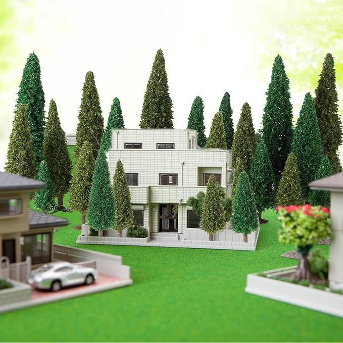 Skylety 35 Pieces Model Trees 6.3-1.2 Inch Mixed Miniature Trees Diorama - Image 4