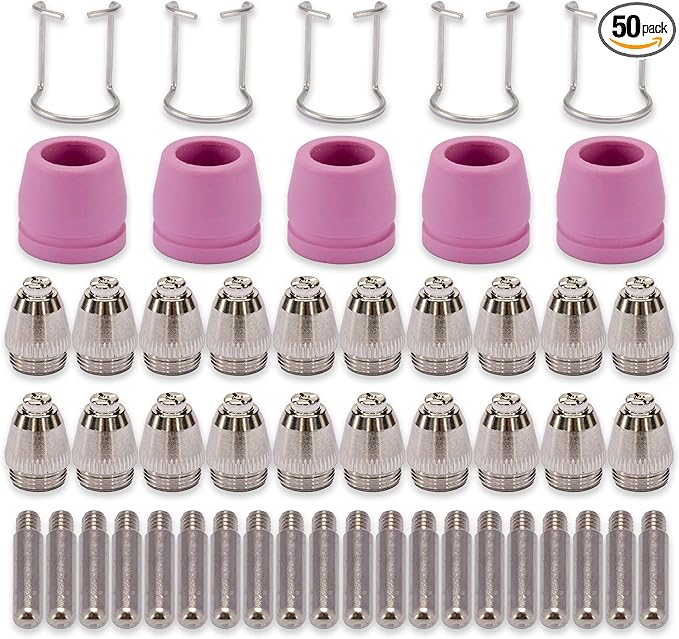 SG-55 AG-60 WSD-60 Plasma Cutter Cutting Torch Tip Nozzles Consumables Kit, .045'' 50PCS (AG60)