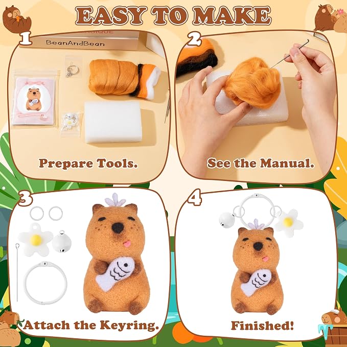 Capybara Needle Felting Kit - Image 3