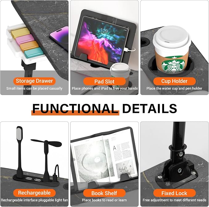 Lap Desk for Bed, Adjustable Laptop Desk - Image 5