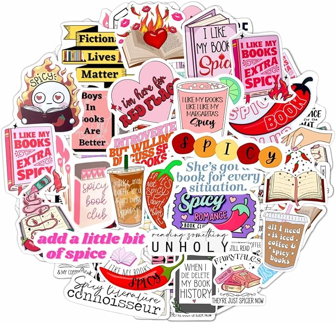 BulbaCraft Spicy Book Stickers, SMU tty Book Stickers by BulbaCraft