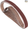 10 Pcs Sanding Belts 1.2 x 13 Inch 60 Grit Aluminum Oxide Abrasive Sandpaper for Belt Sander Metal Grinding Wood Working Weld Rust Removal
