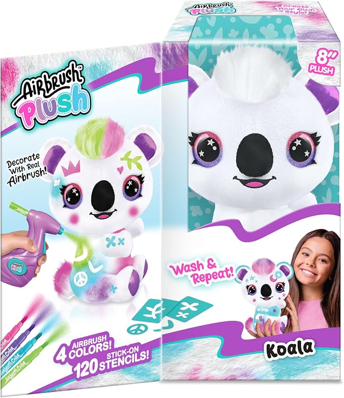 Canal Toys Personalize Airbrush Plush Large Koala! Decorate, Repeat! Customize - Image 2