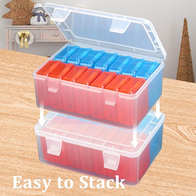 Mathtoxyz Small Bead Organizers, 30 Pieces Plastic Storage Cases Mini Clear - Image 4
