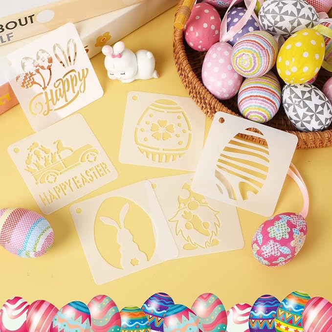 Augshy Easter Stencils, 56 Pack Holiday Stencils Easter Painting Stencils Set - Image 5