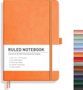 RETTACY Lined Journal Notebook, 192 Numbered Pages, A5 Size | Leather Hardcover by RETTACY