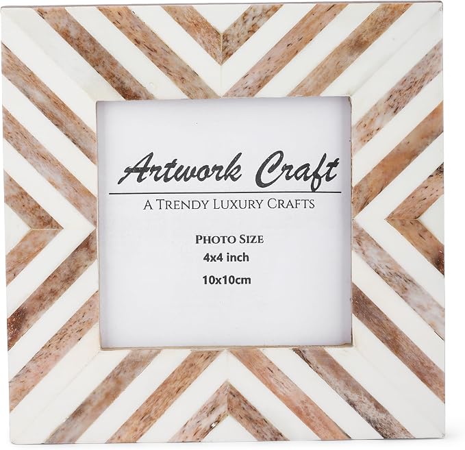Picture Photo Frame Chevron Herringbone Art Inspired Vintage Table-Top/Wall by ArtworkCraft