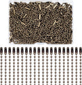 Lemonkey 100Pcs Ball Beads Chain Bulk, Bronze Keychain Rings Metal Chain by Lemonkey