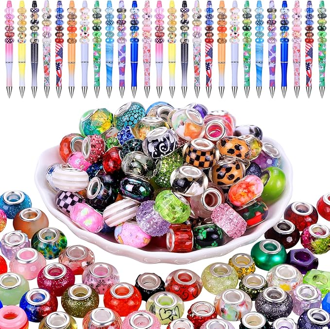 European Large Hole Spacer Charm Beads by VICTLOV