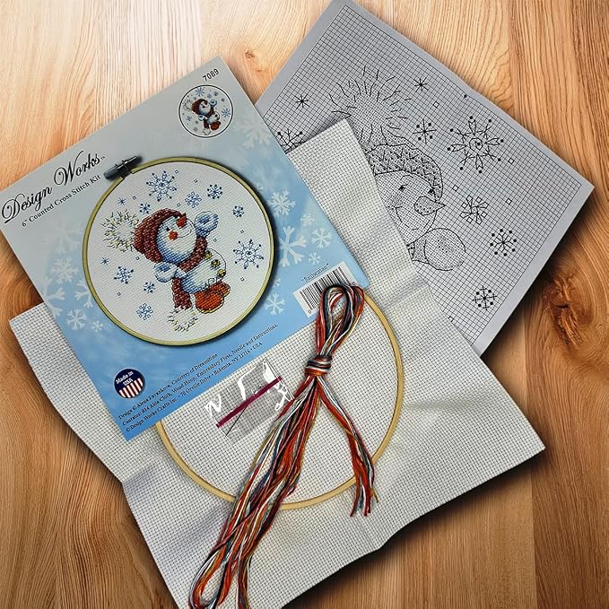 Snowman Counted Cross Stitch Kit - Image 3