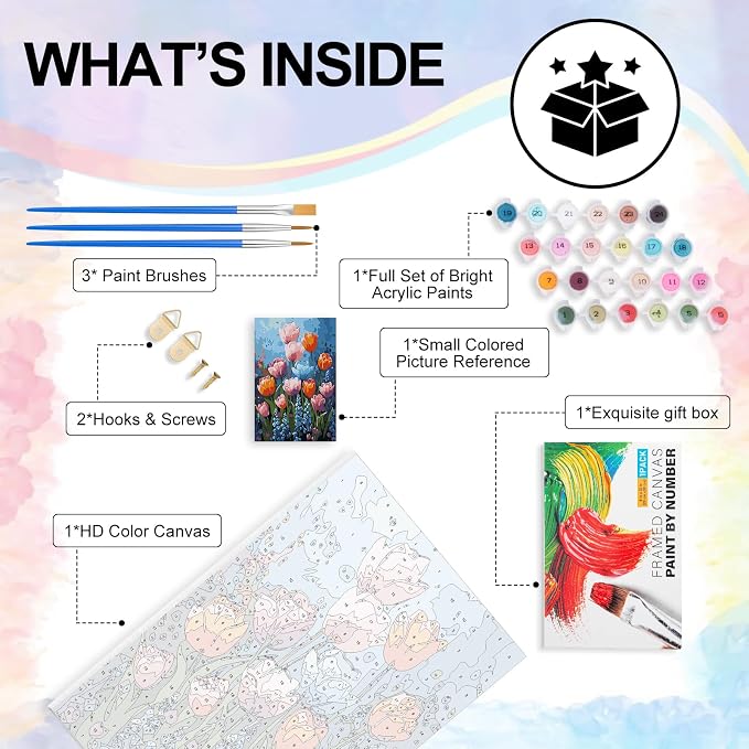 Yezavesu Framed Paint by Numbers Kit - Image 5