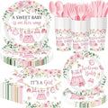 Pickmesh 400 Pcs Floral Baby Shower Party Decoration Include A Sweet Baby ls on by Pickmesh