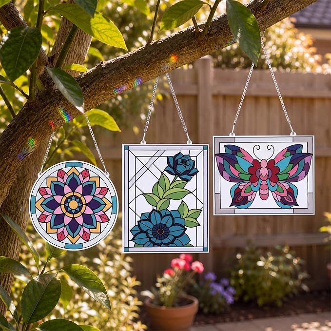 73 Pcs Mandala Stained Glass Painting Starter Kit - Image 6