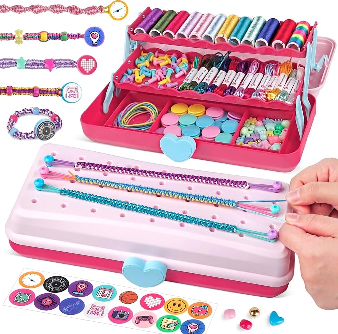 TingingYuli Friendship Bracelet Making Kit, 3-Layer Storage Box, Gift 6-12 | by Tingingyuli