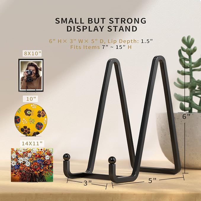 6 Inch Metal Square Picture Frame Easel Stands - Image 6