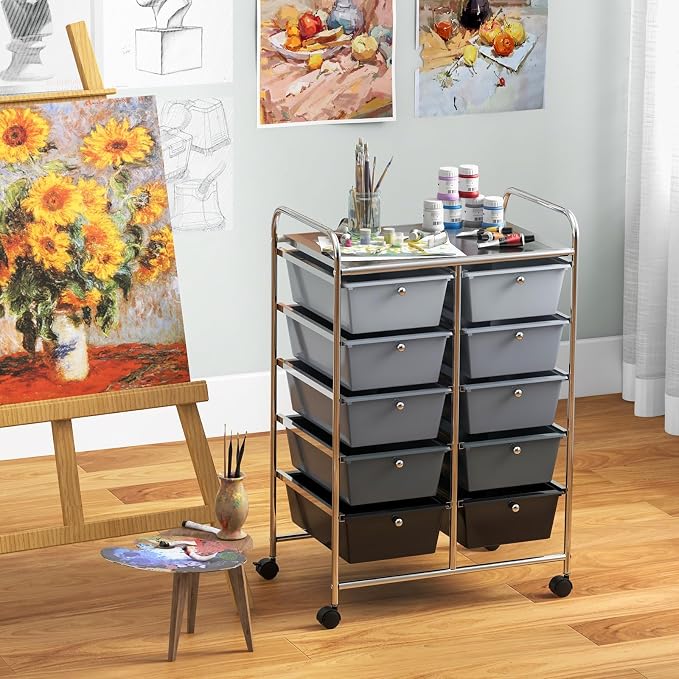 BECOMFORT 10-Drawer Rolling Cart - Image 8