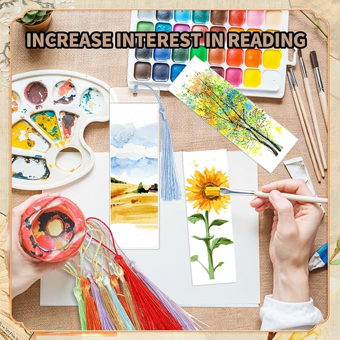 60 Sets Blank Kraft Paper Bookmarks Kit - Image 5