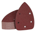 120 Grit Mouse Sander Sandpaper, Jamiikury 5 Hole Detail Sander Sandpaper Palm Sander Paper Mouse Sanding Pads Hook and Loop Sanding Sheets - Pack of 50