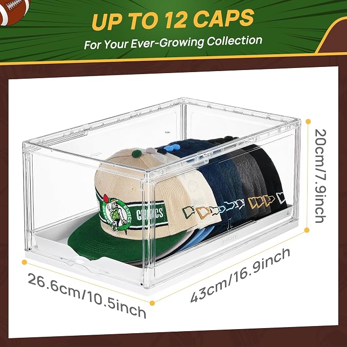 Vtopmart 2 Pack Clear Hat Organizer Drawer - Image 2