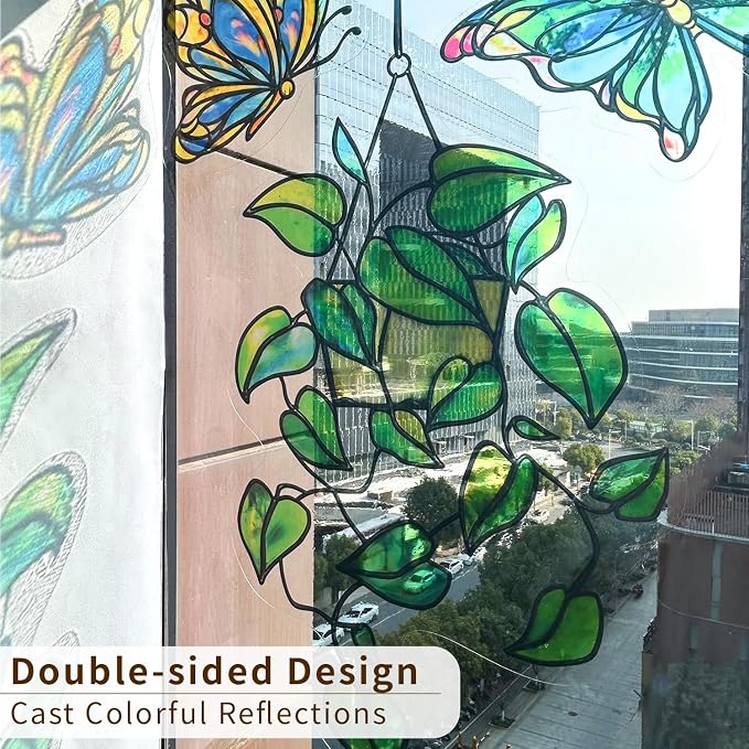 Original Hand Drawn Window Cling Film Stained Glass Border, Double Sided - Image 4