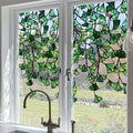 Original Hand Drawn Stained Glass Window Cling Haing Plants，Double Sided by ChicSkin