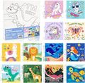 CONDA 12 Pcs Pre Drawn Canvas to Paint 6x6 Inch, Animal Pre Printed Canvas by CONDA