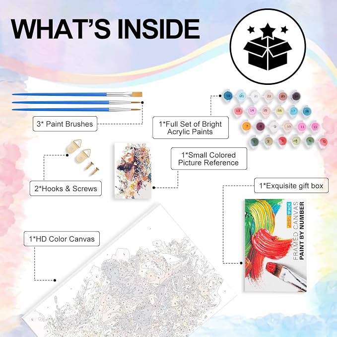 Yezavesu Framed Paint by Numbers Kit - Image 5