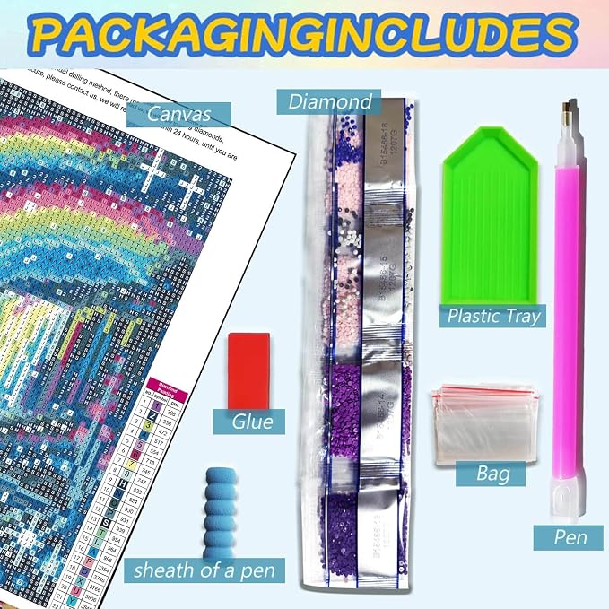 Landscape Diamond Art Kits for Adults, Full Drill Waterfall Diamond Painting - Image 3