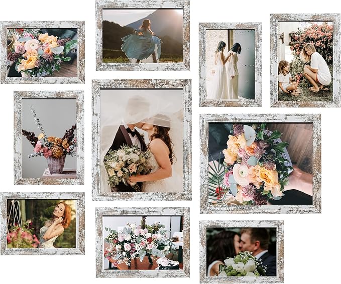 LUCKYLIFE Picture Frame Set 10-Pack, Gallery Wall Frame Collage by LUCKYLIFE