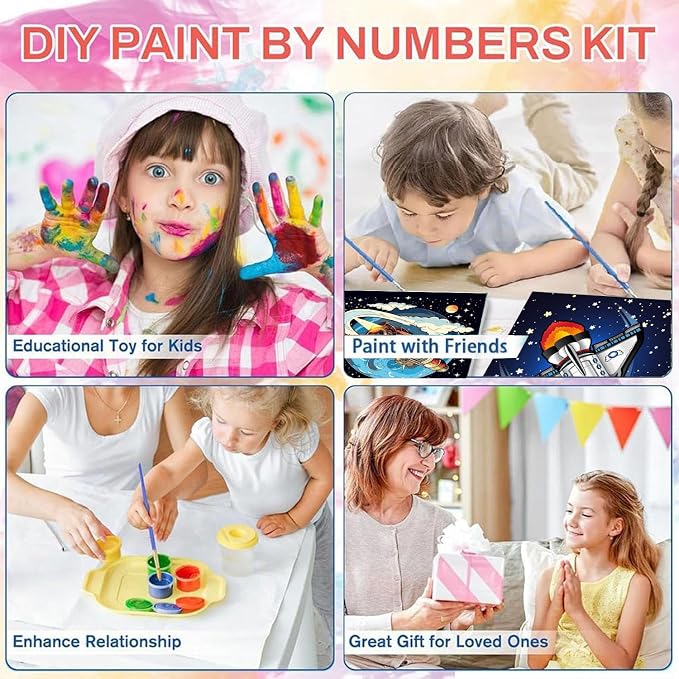 cviokrdu 4 Pack Paint by Numbers Kit - Image 7