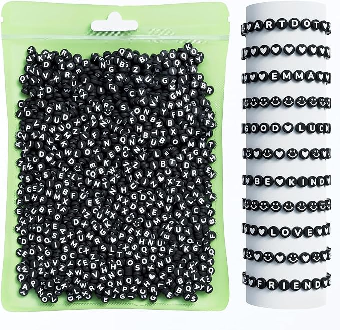 ARTDOT 800 Pieces Assortment Letter Beads by ARTDOT