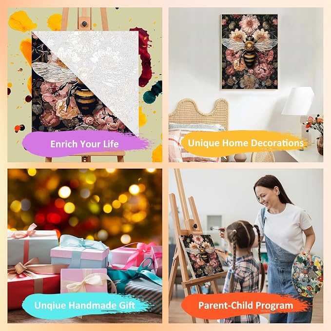 Framed Paint by Numbers Kit for Adults - Image 7