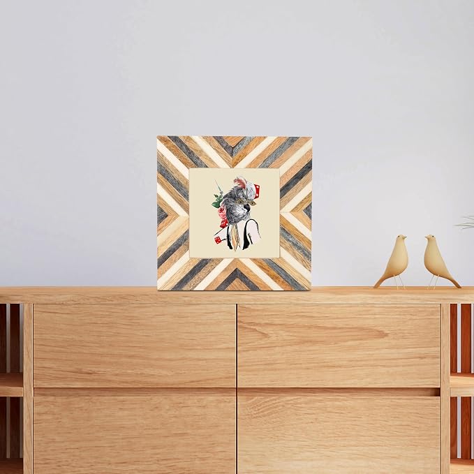 Picture Photo Frame Chevron Herringbone Art Inspired Vintage Table-Top/Wall - Image 3