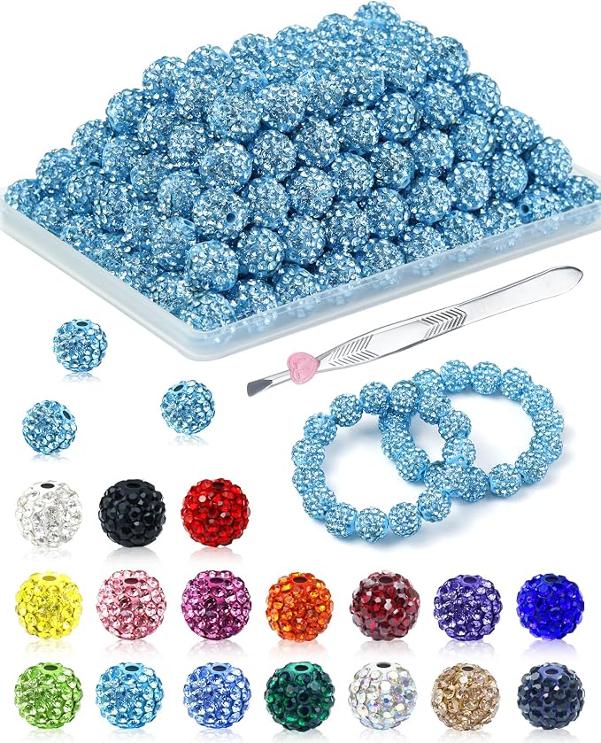 120PCS FIVEIZERO Aquamarine Rhinestone Beads by FIVEIZERO