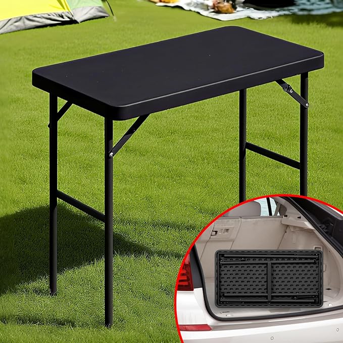 Folding Table 2.7ft Rectangular All-Occasion Plastic Folding Event Table - Image 7