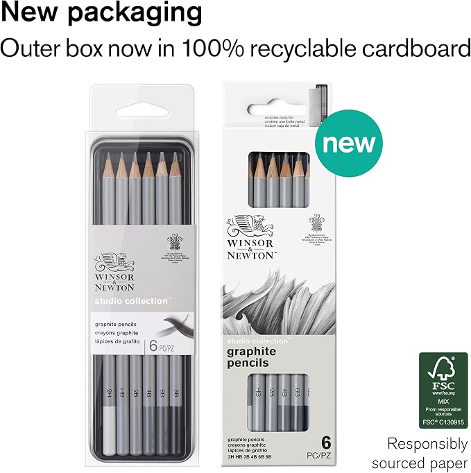 Winsor & Newton Studio Collection Artist Pencils, Graphite Pencils - Image 2