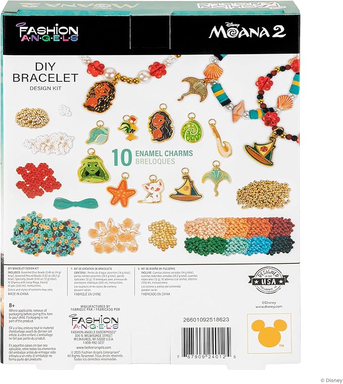 Fashion Angels Disney Moana 2 Tropical Tide Jewelry Design Kit | Includes - Image 8
