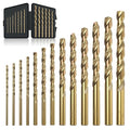 13Pcs Cobalt Drill Bit Set (1/16"-1/4"), M35 HSS, 135 Degree Tip, Twist Jobber Length for Hardened Metal, Stainless Steel, Cast Iron, Wood, and Plastics, with Index Storage Case