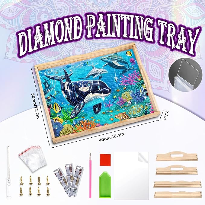 EWJRNSF Diamond Art Kits for Adults Wooden Serving Trays - Image 2
