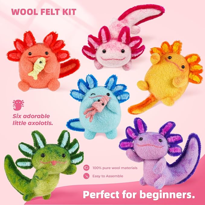 MOREJMTT Needle Felting Kit, Wool Felt Needle Felting Tools Foam Pad, Craft - Image 2